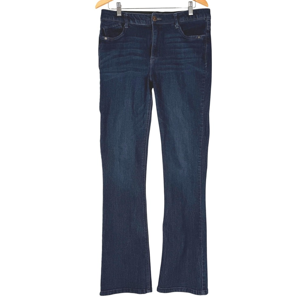 Wit & Wisdom Bootcut Jeans Women 12 Blue Dark Wash Ab-solution Stretch